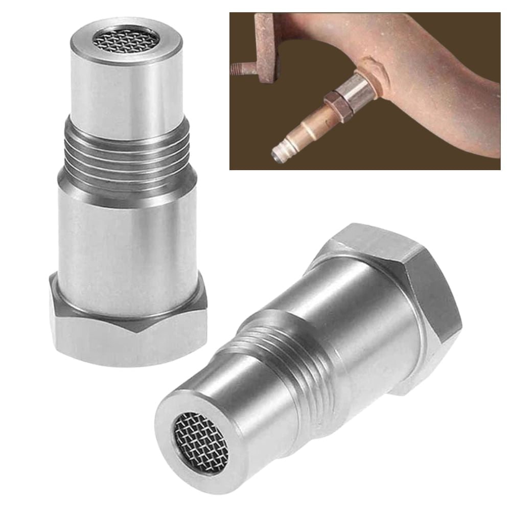 O2 Sensor Spacer Adapter with Built-In Mini Catalytic Converter for Check Engine Light
