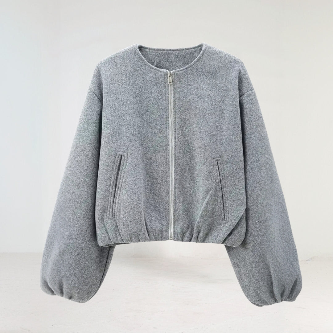 Image of Olive | Women's Zip-Up Bomber Jacket