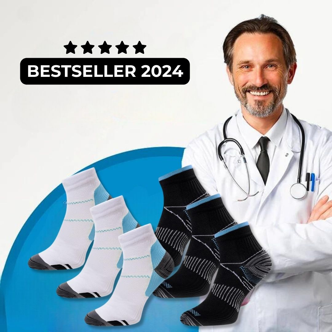 Orthopedic Compression Socks - SlimSupport PRO 2.0 | Black and White