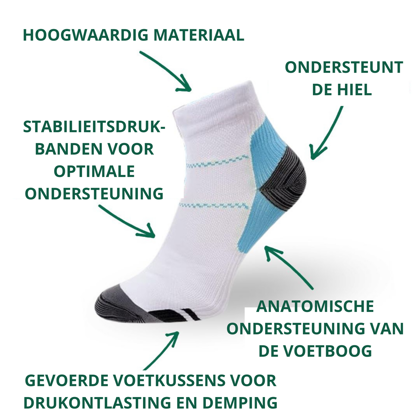 Orthopedic Compression Socks - SlimSupport PRO 2.0 | Black and White
