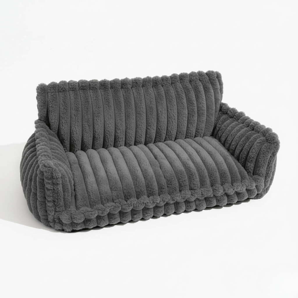 Orthopedic Dog Sofa with Memory Foam, Plush, Foldable, Non-Slip, Removable Cover