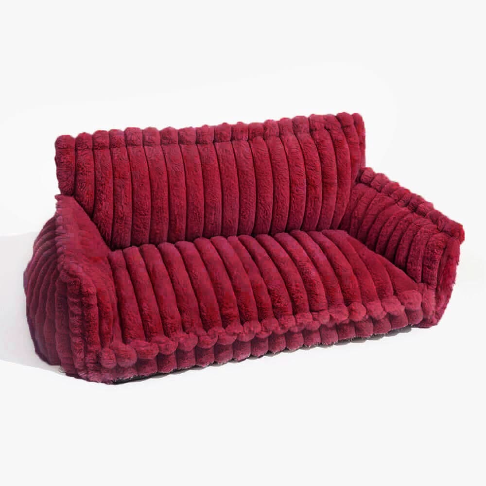 Orthopedic Dog Sofa with Memory Foam, Plush, Foldable, Non-Slip, Removable Cover
