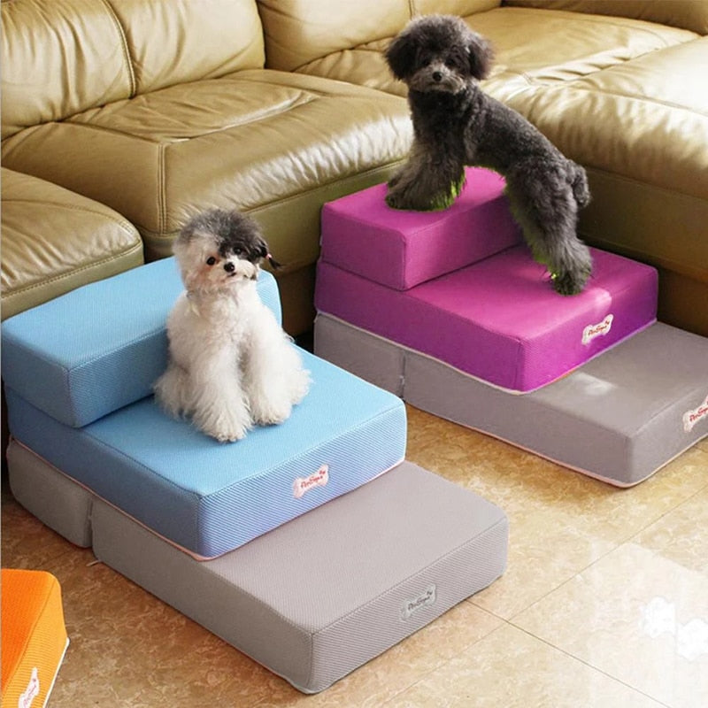 Orthopedic Pet Stairs – Two-Layer Construction with Mesh Foam for Small Dogs and Cats