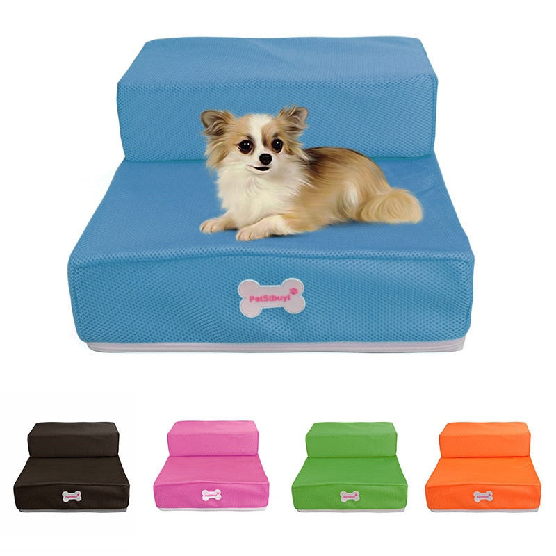 Orthopedic Pet Stairs – Two-Layer Construction with Mesh Foam for Small Dogs and Cats