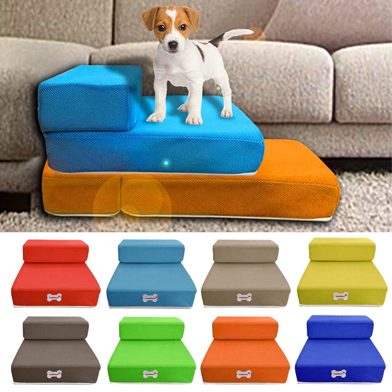 Orthopedic Pet Stairs – Two-Layer Construction with Mesh Foam for Small Dogs and Cats