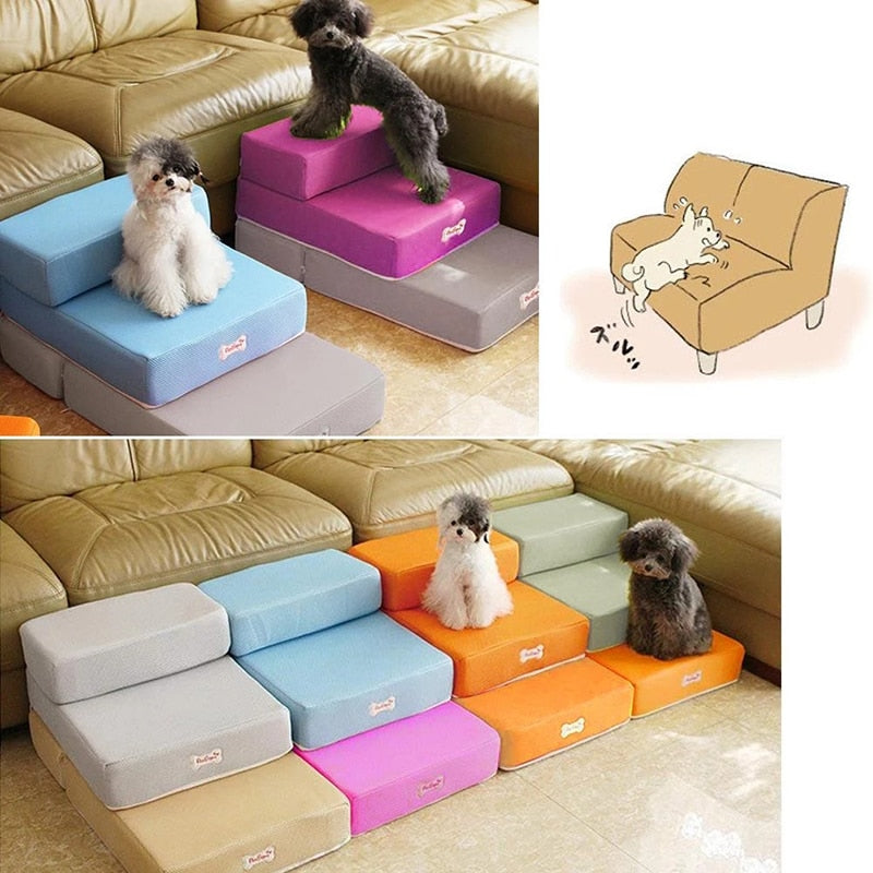 Orthopedic Pet Stairs – Two-Layer Construction with Mesh Foam for Small Dogs and Cats