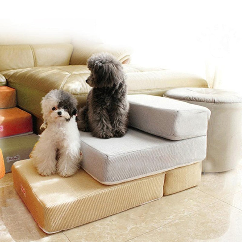 Orthopedic Pet Stairs – Two-Layer Construction with Mesh Foam for Small Dogs and Cats