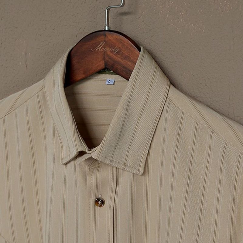Image of Oscar | Men's Long Sleeve Striped Shirt