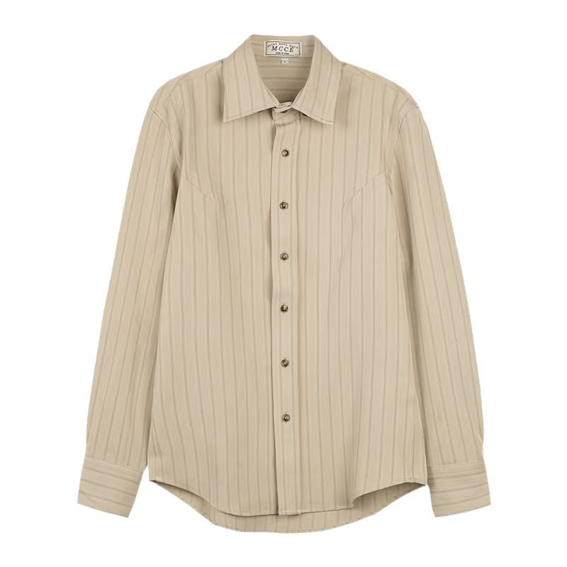 Image of Oscar | Men's Long Sleeve Striped Shirt