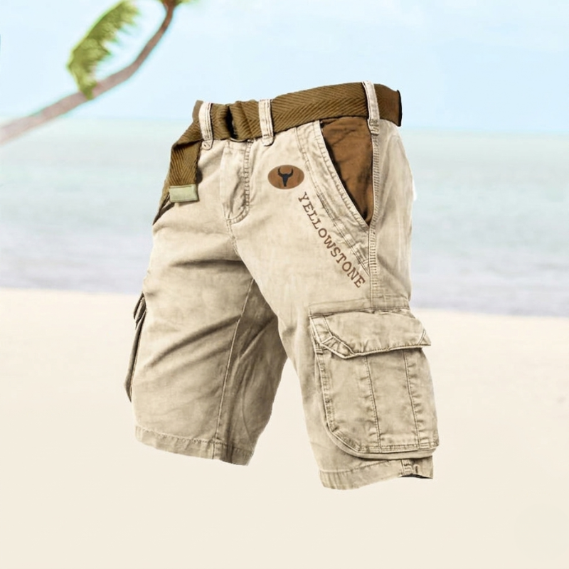 Otto | Men's Belted Cargo Shorts - Image 1
