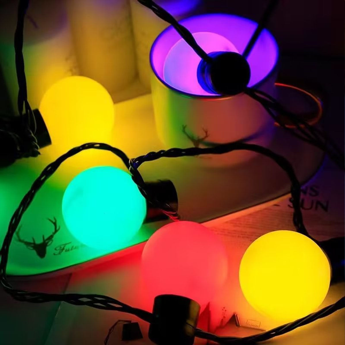 Outdoor Camping LED Globe String Lights IP55 Waterproof Multi-Power