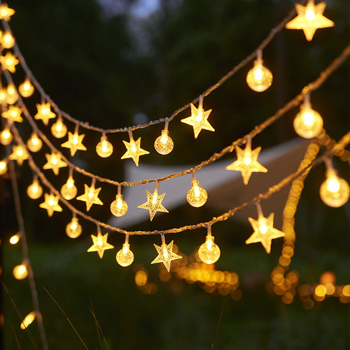 Outdoor Camping LED Globe String Lights IP55 Waterproof Multi-Power