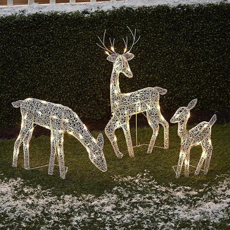 Outdoor Christmas Reindeer Decoration Set