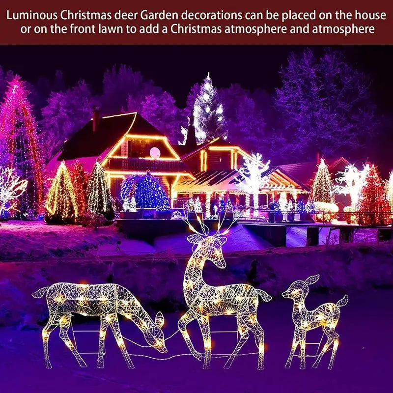 Outdoor Christmas Reindeer Decoration Set