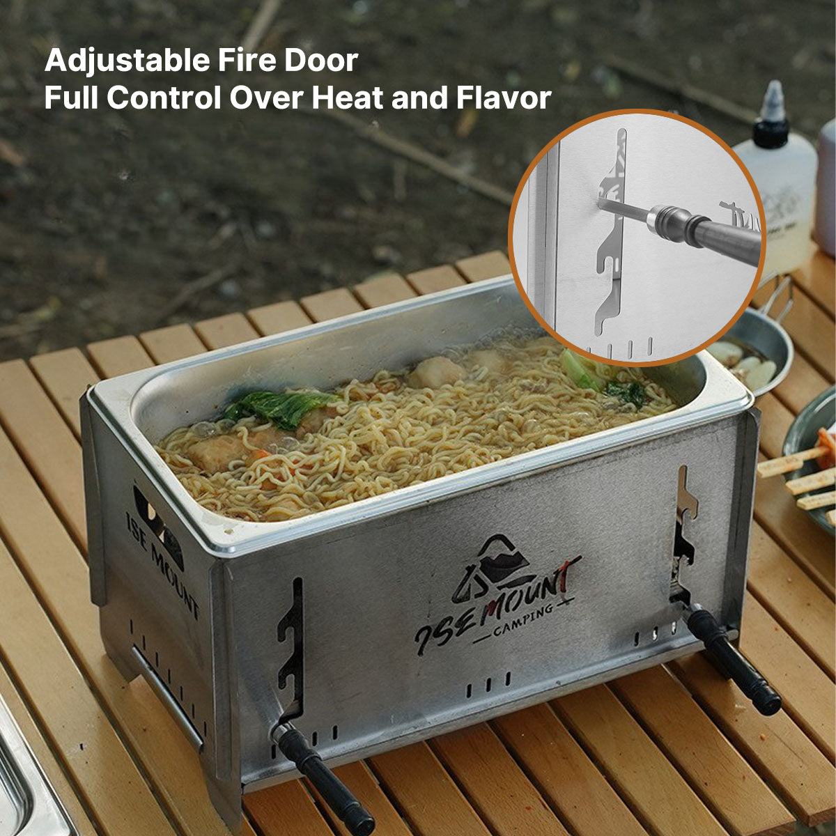 Outdoor Multi-Function Charcoal Camp Grill & Stove