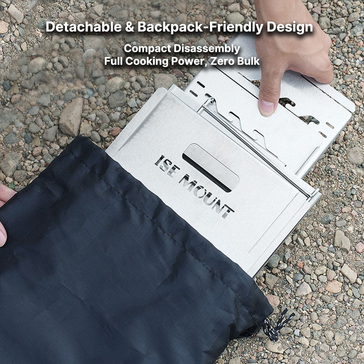 Outdoor Multi-Function Charcoal Camp Grill & Stove