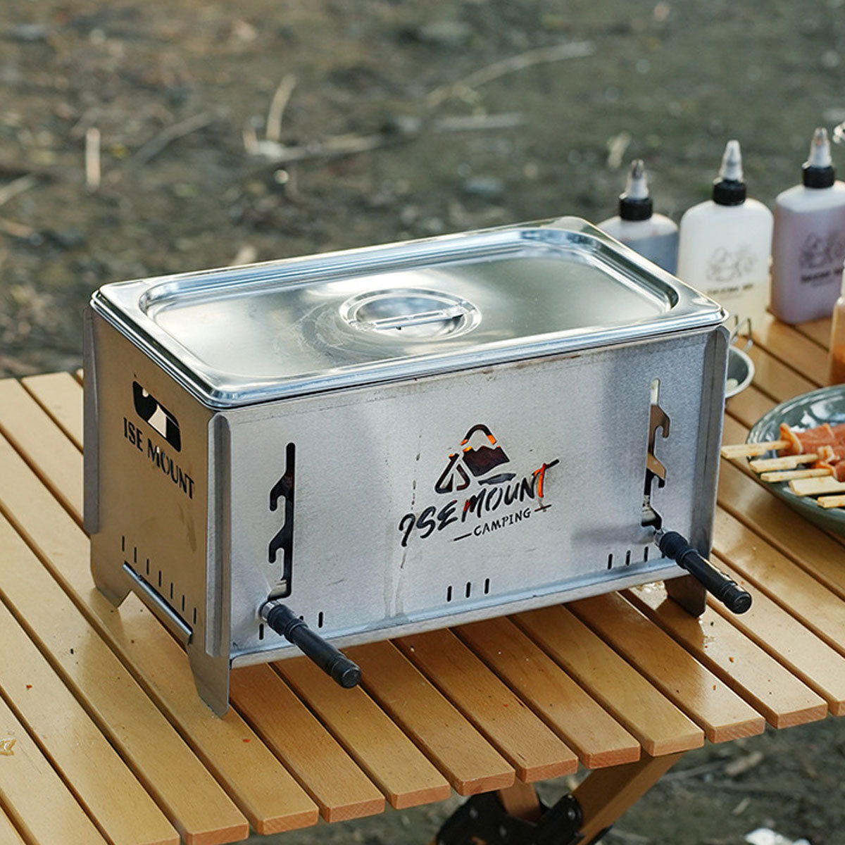Outdoor Multi-Function Charcoal Camp Grill & Stove