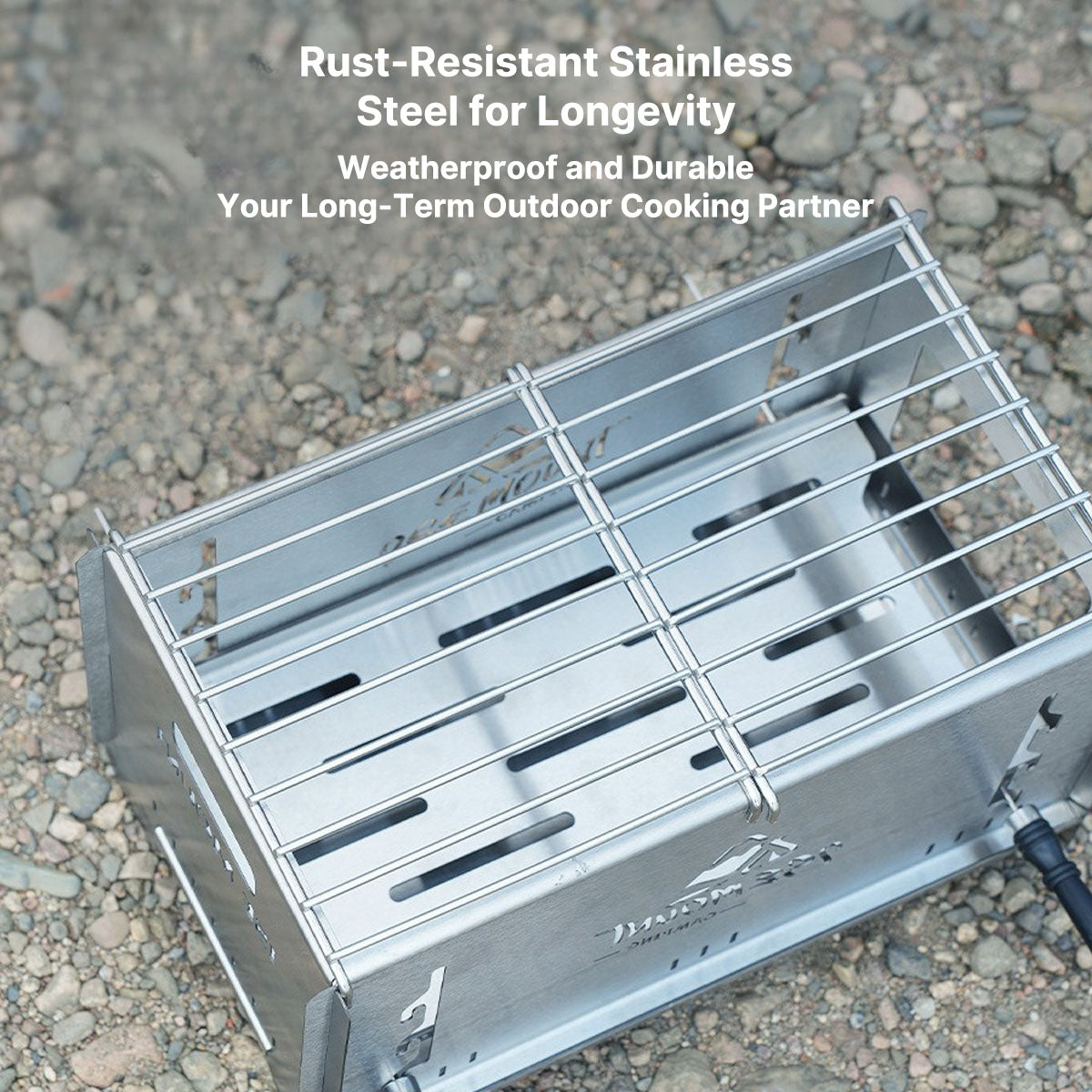 Outdoor Multi-Function Charcoal Camp Grill & Stove