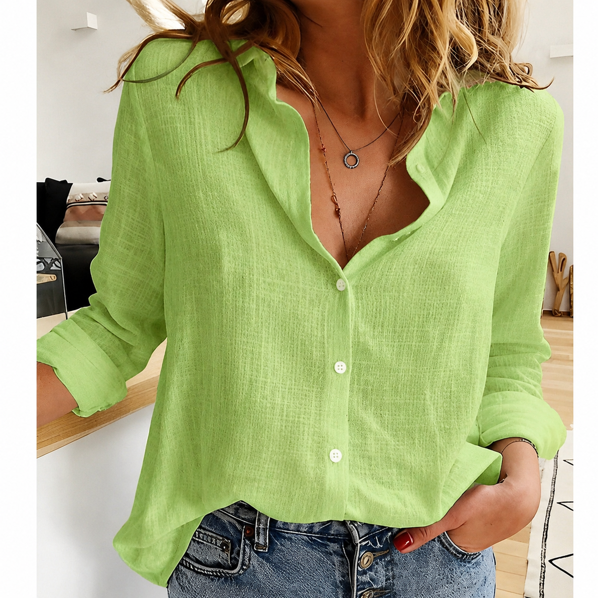 Paige | Women's Relaxed Fit Button-Down Shirt - Image 1