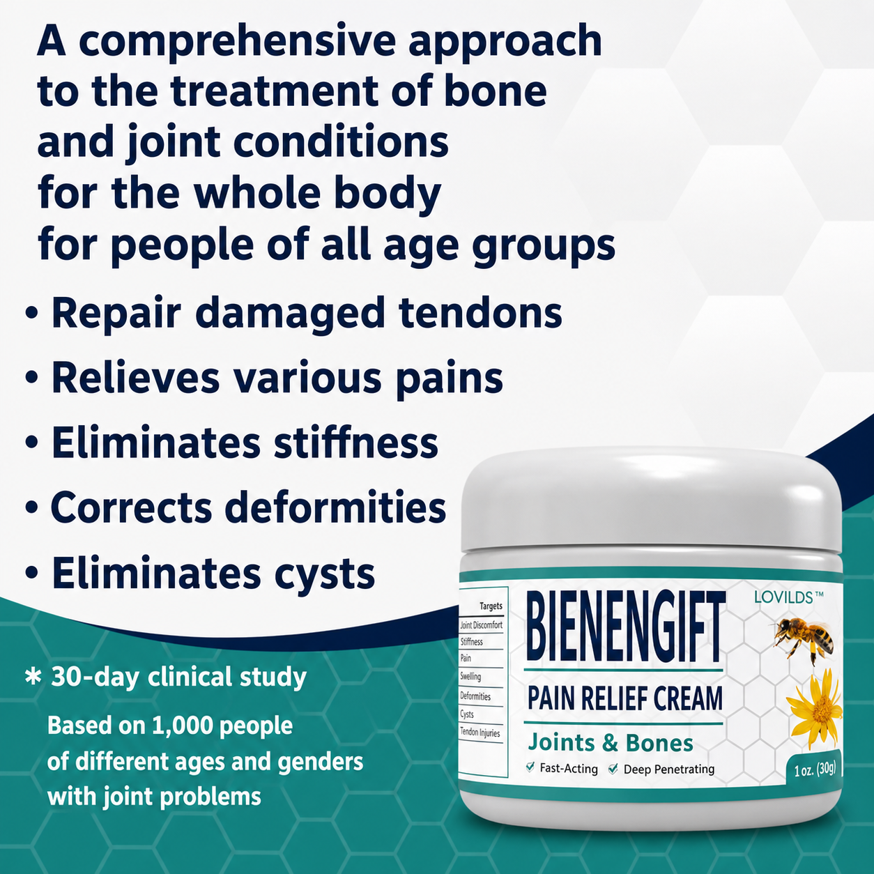 Pain Relief | Bee Venom Care for Joints | Warming Deep Action Massage | BeeRelief
