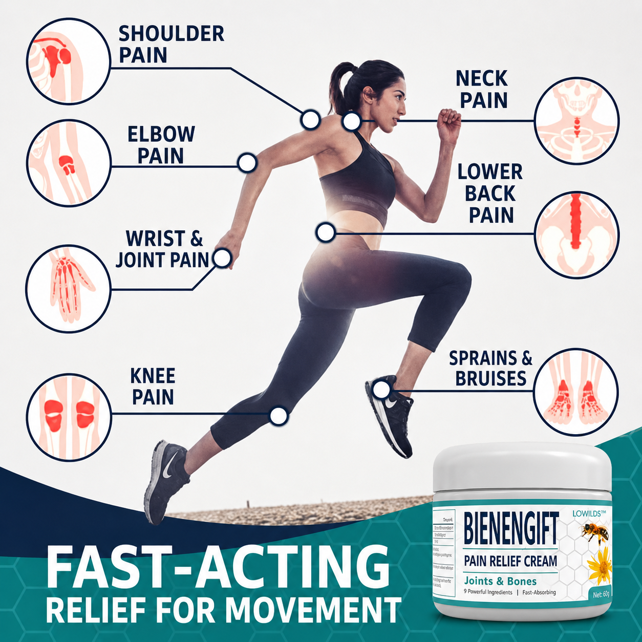 Pain Relief | Bee Venom Care for Joints | Warming Deep Action Massage | BeeRelief