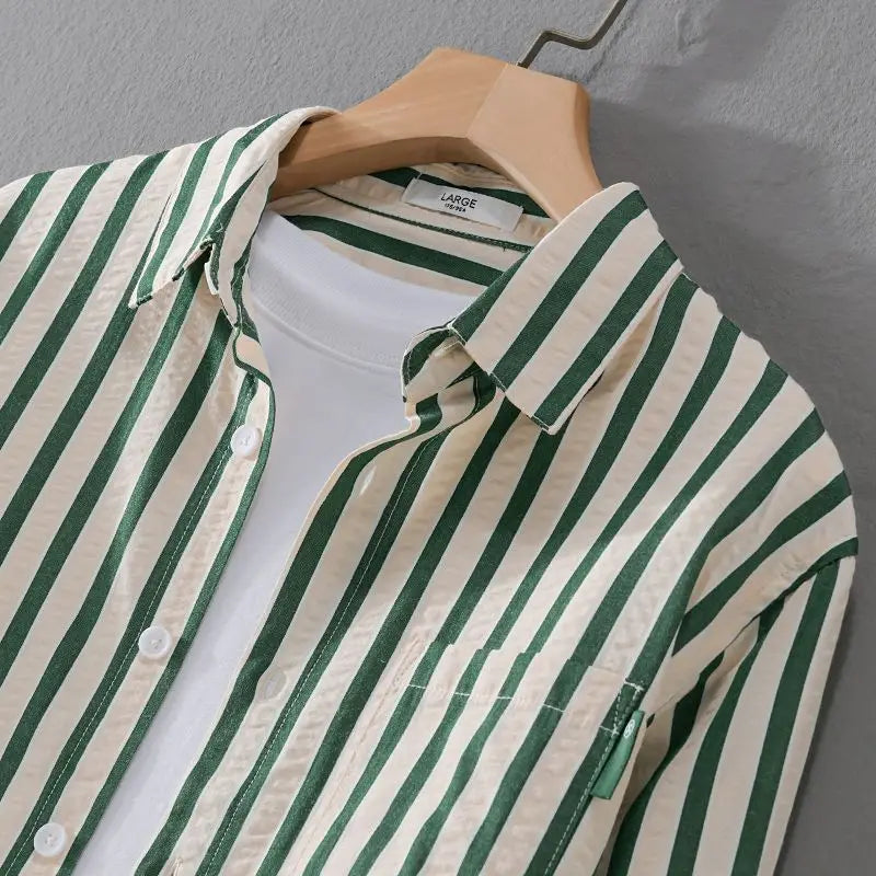 Image of Parker | Men's Long Sleeve Striped Shirt