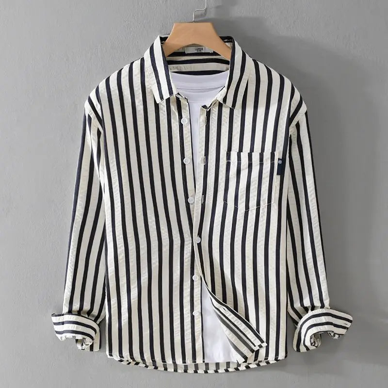 Image of Parker | Men's Long Sleeve Striped Shirt