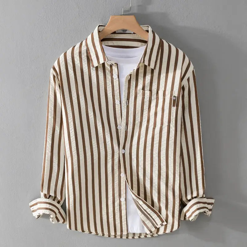 Image of Parker | Men's Long Sleeve Striped Shirt