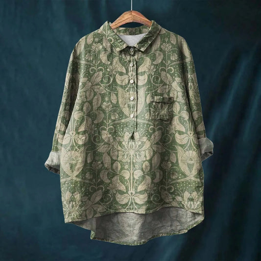 Image of Patricia | Women's Printed Button-Down Shirt