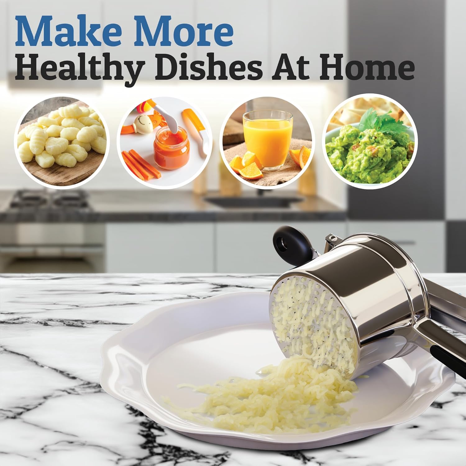Perfect Mashed Potatoes: Heavy Duty Stainless Steel Potato Ricer