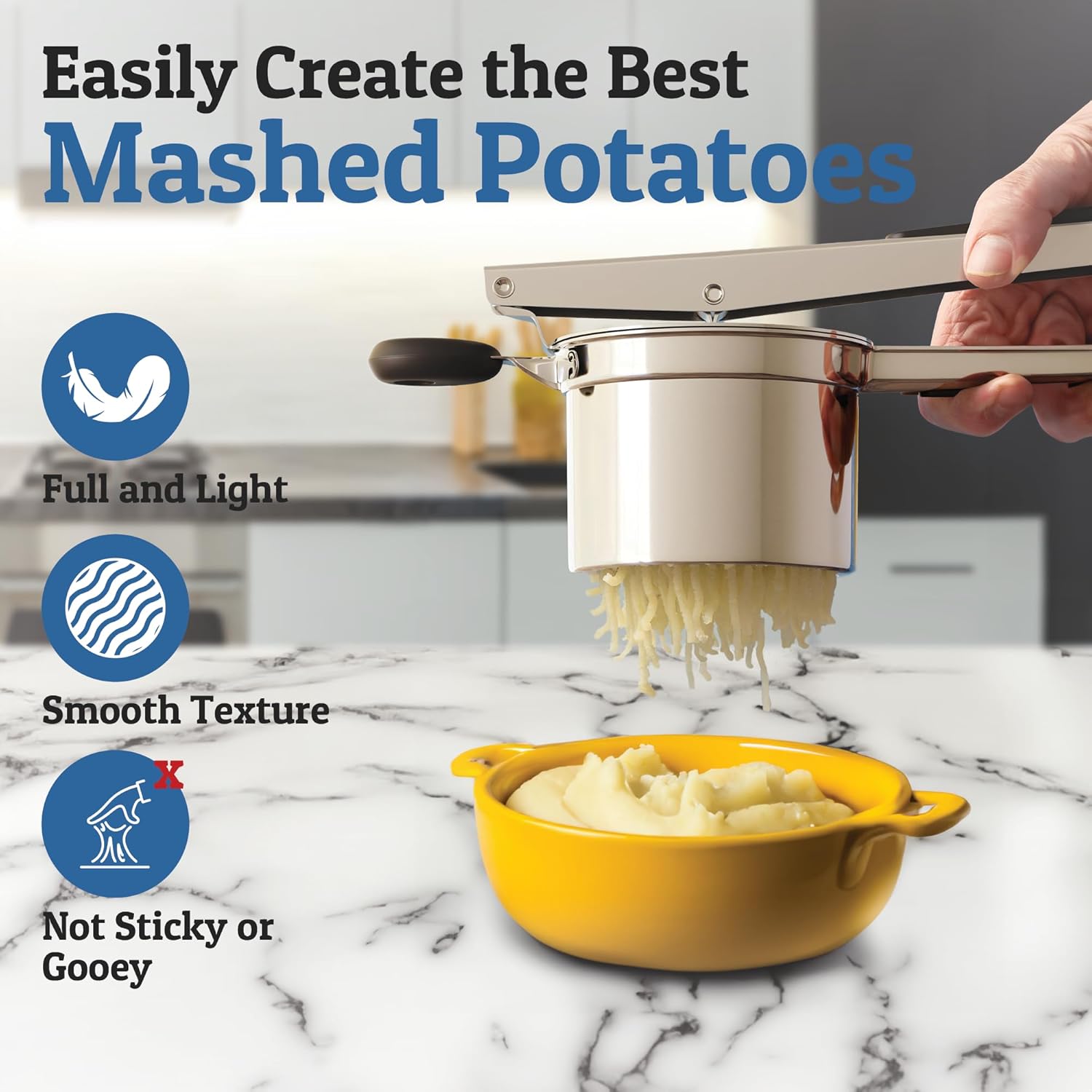 Perfect Mashed Potatoes: Heavy Duty Stainless Steel Potato Ricer
