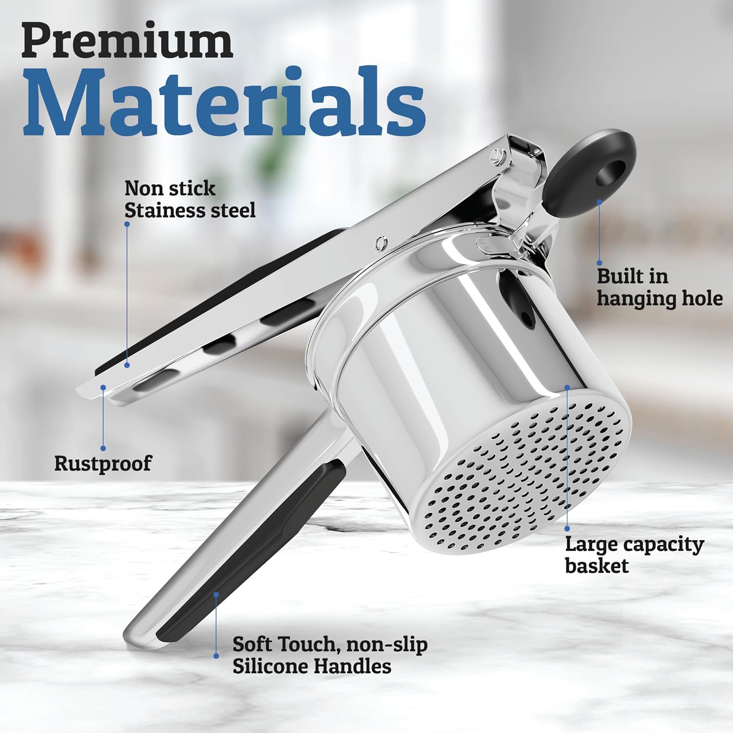 Perfect Mashed Potatoes: Heavy Duty Stainless Steel Potato Ricer