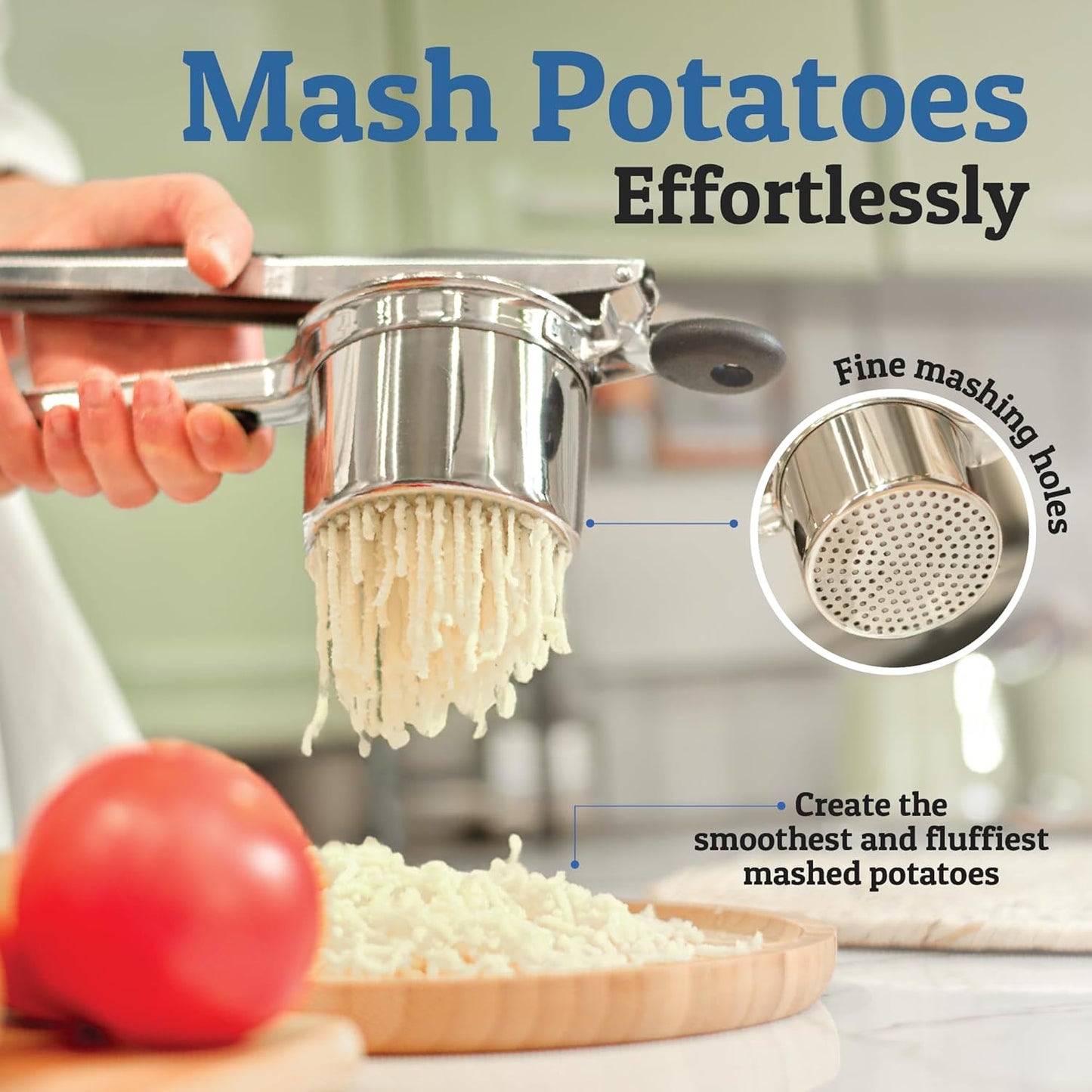 Perfect Mashed Potatoes: Heavy Duty Stainless Steel Potato Ricer