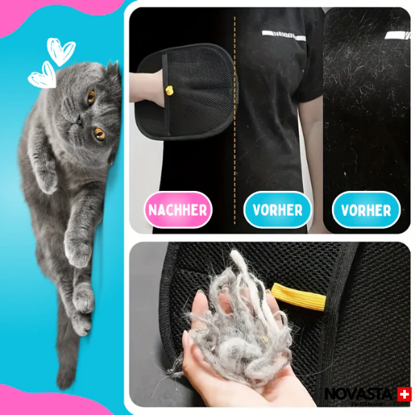 Pet Hair Removal Glove for Furniture & Textiles