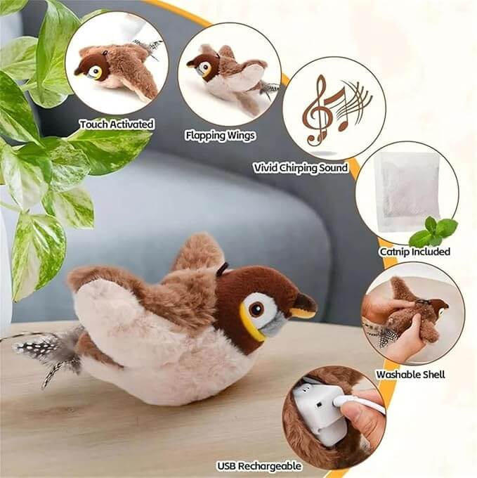 PetVibe Interactive Bird Cat Toy