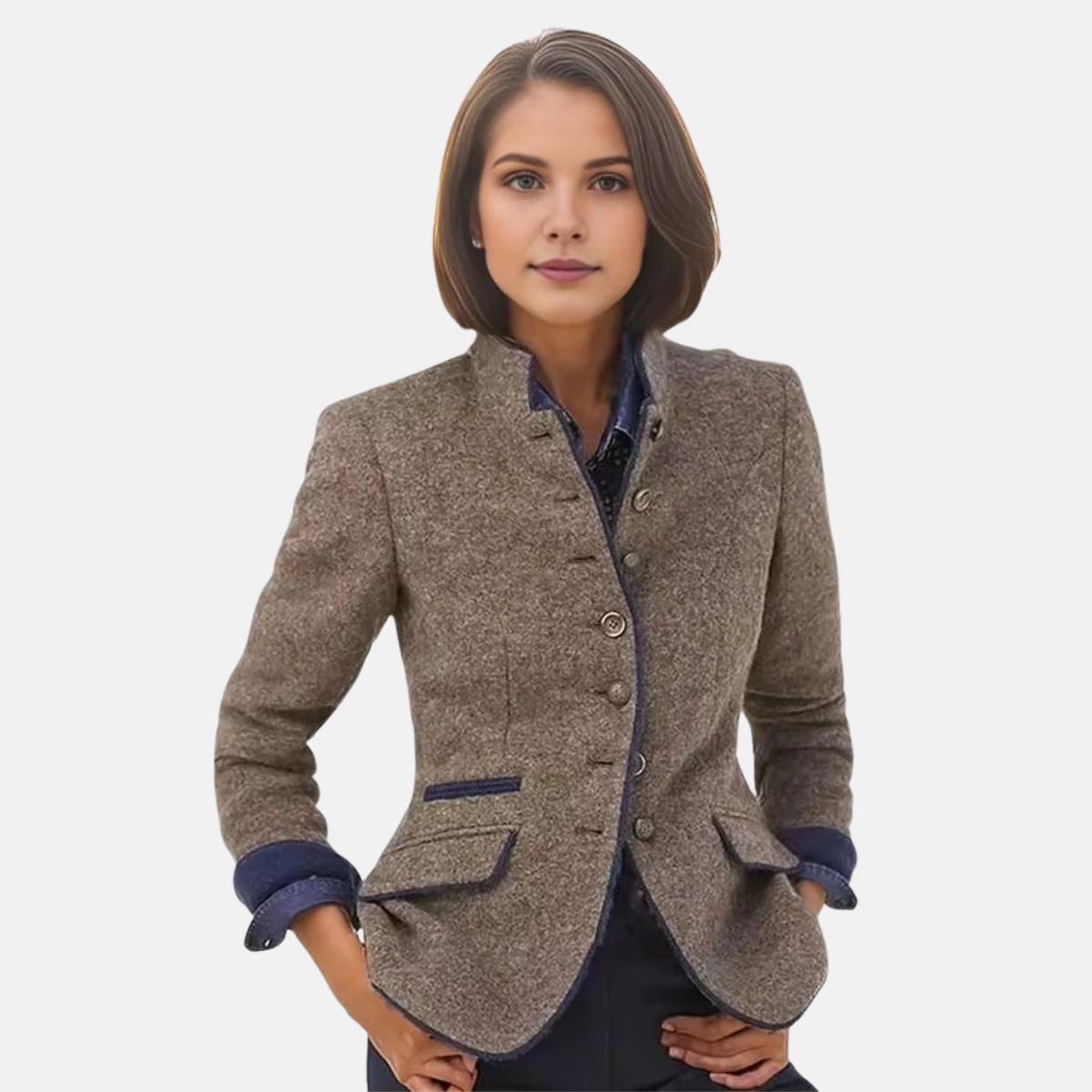 Image of Phyllis | Women's Fitted Button-Down Jacket