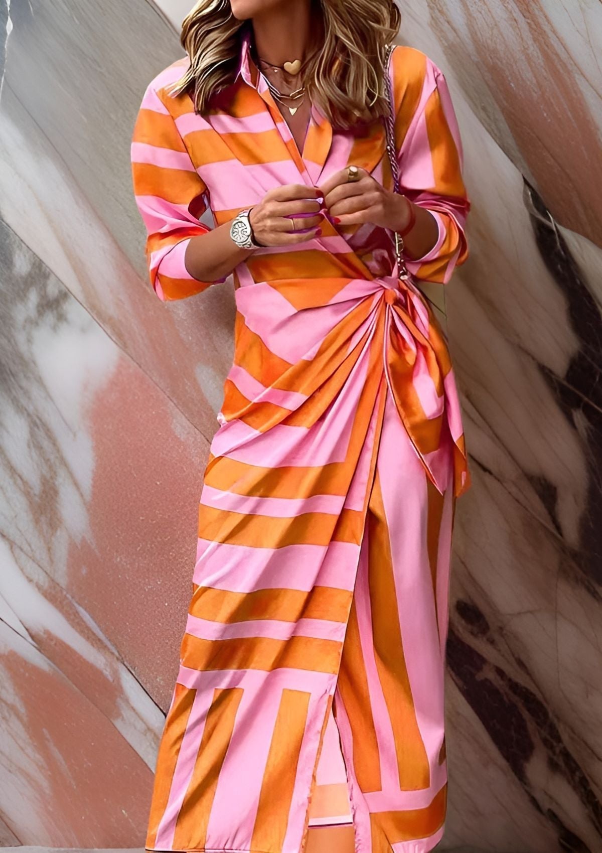 Image of Phyllis | Women's Wrap Midi Dress