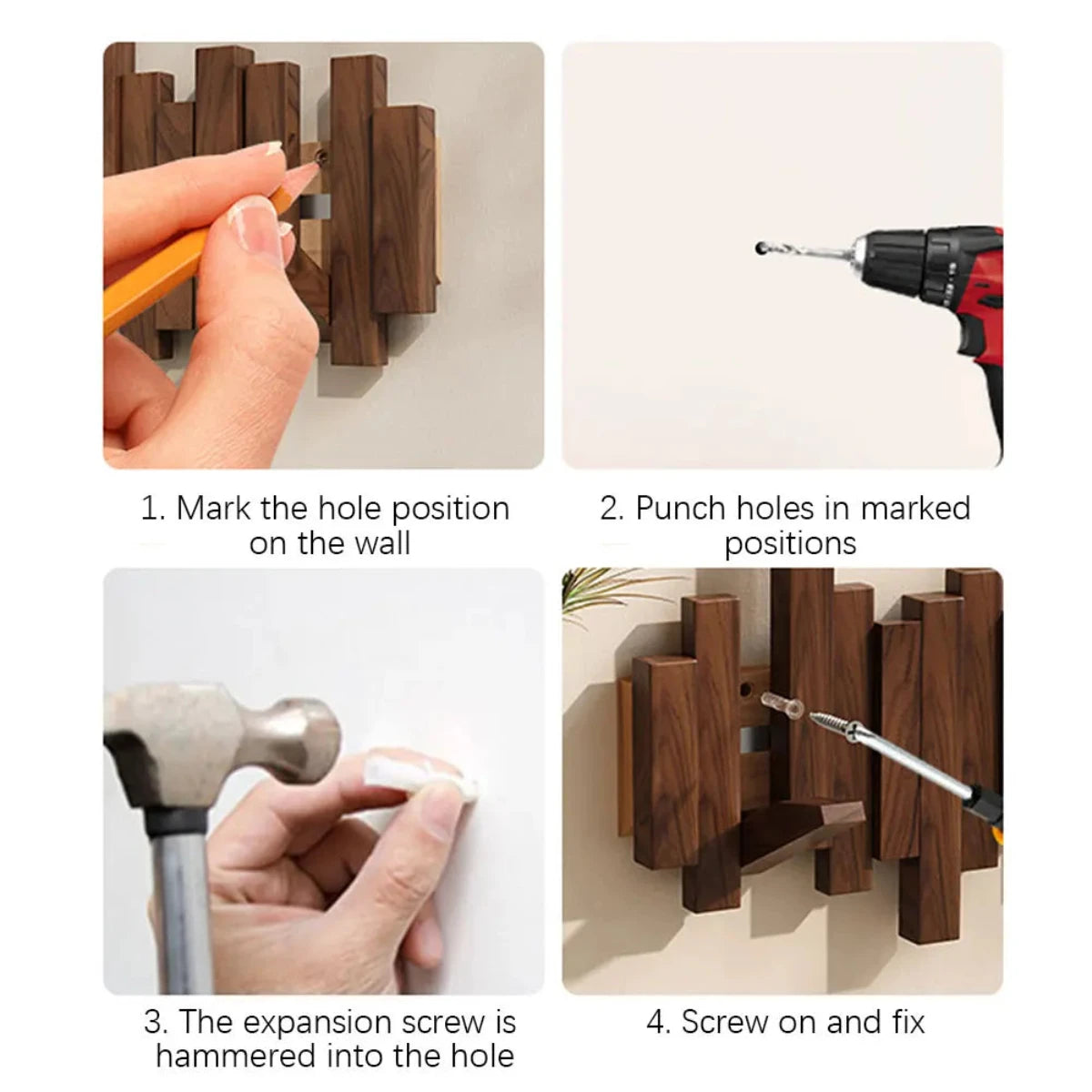Piano Wood Coat Rack - Jackets, Coats, Elegant