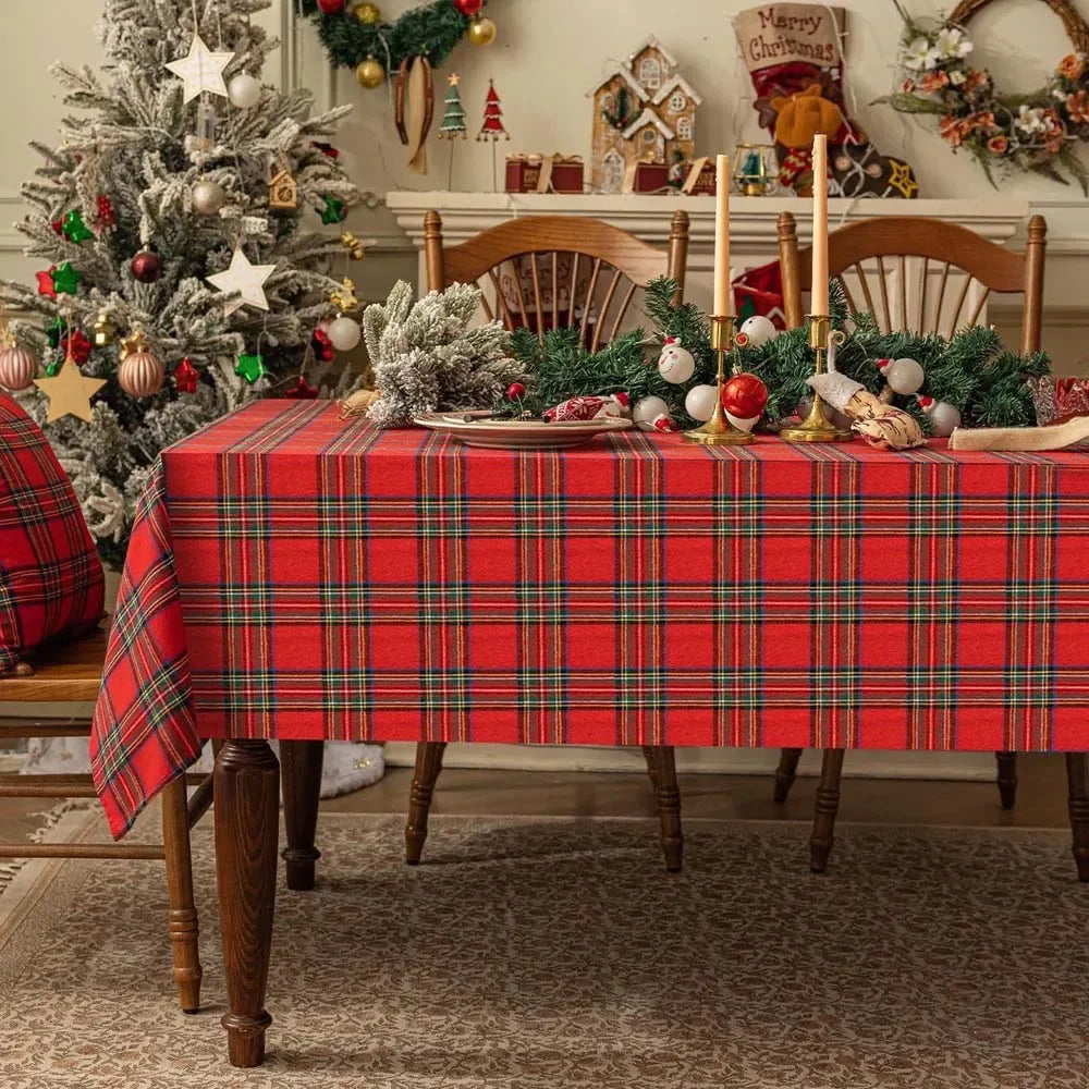 Plaid Christmas Tablecloth