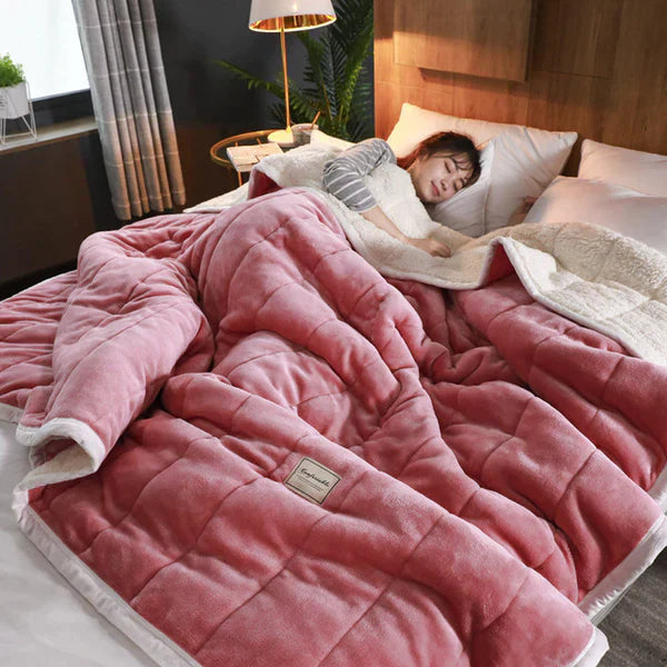 Plush Blanket Heaven – Warmth and Comfort – beautiful quilted pattern – universal and stylish – perfect for cuddling and adding charm to your interior
