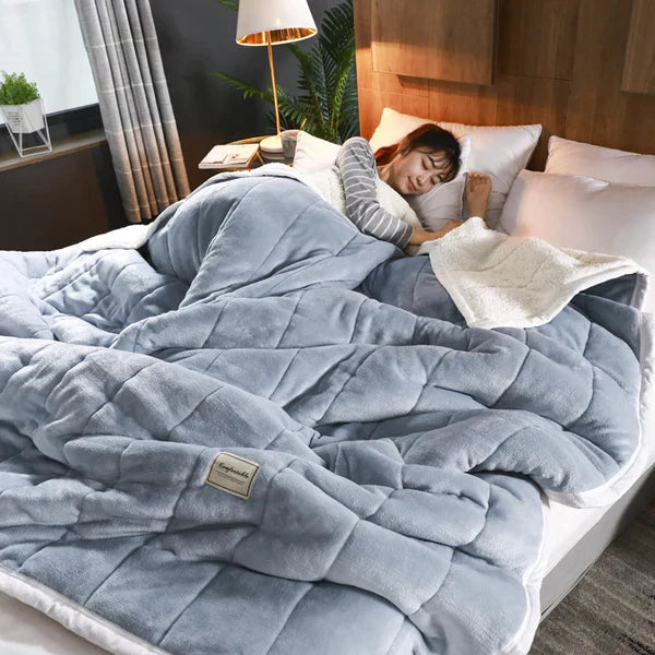 Plush Blanket Heaven – Warmth and Comfort – beautiful quilted pattern – universal and stylish – perfect for cuddling and adding charm to your interior