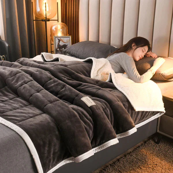 Plush Blanket Heaven – Warmth and Comfort – beautiful quilted pattern – universal and stylish – perfect for cuddling and adding charm to your interior
