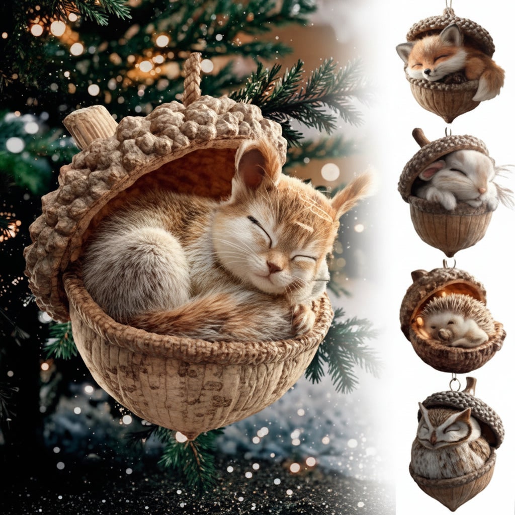 Plush Christmas Tree Holiday Ornament
