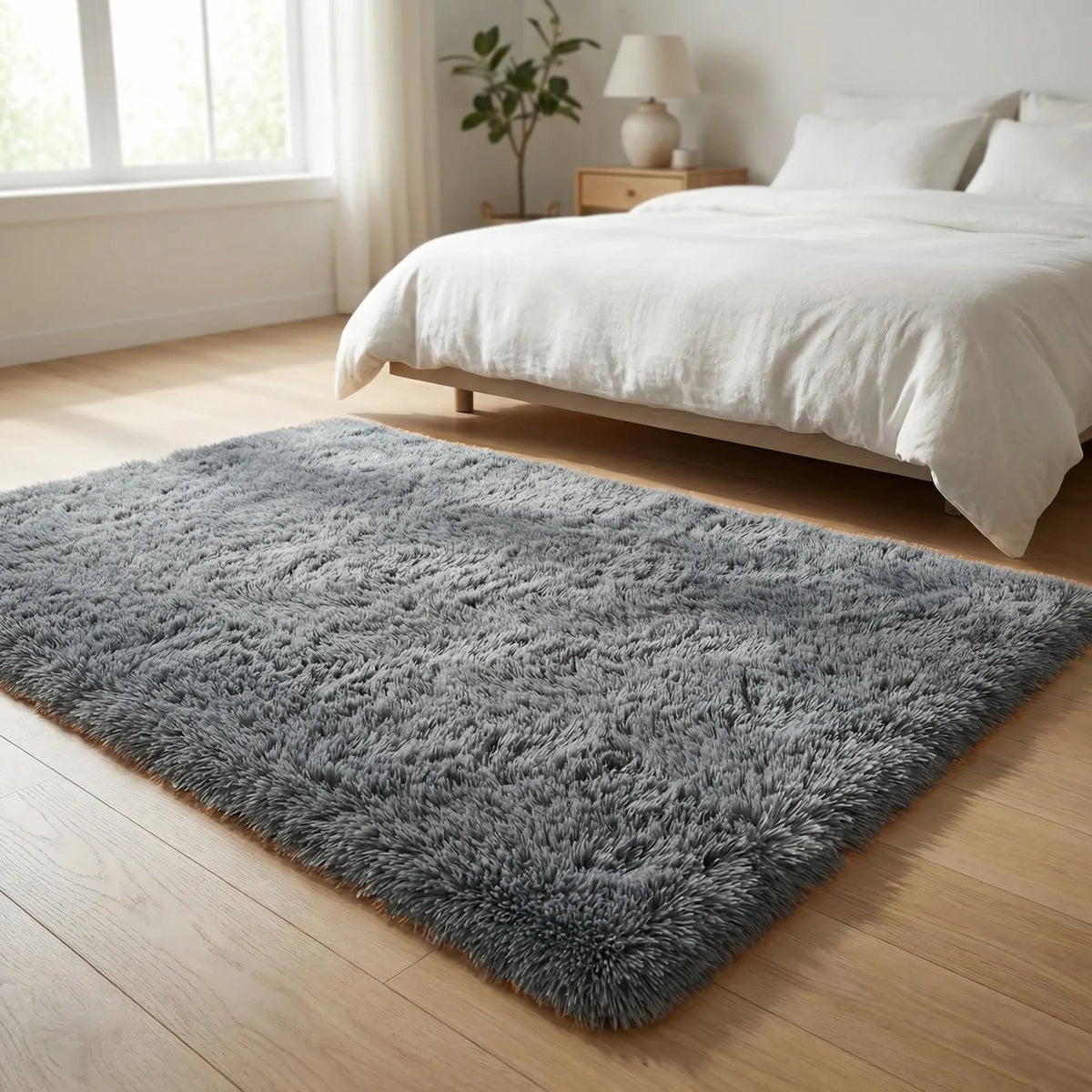 Plush Non-Slip Low-Pile Rectangular Floor Mat