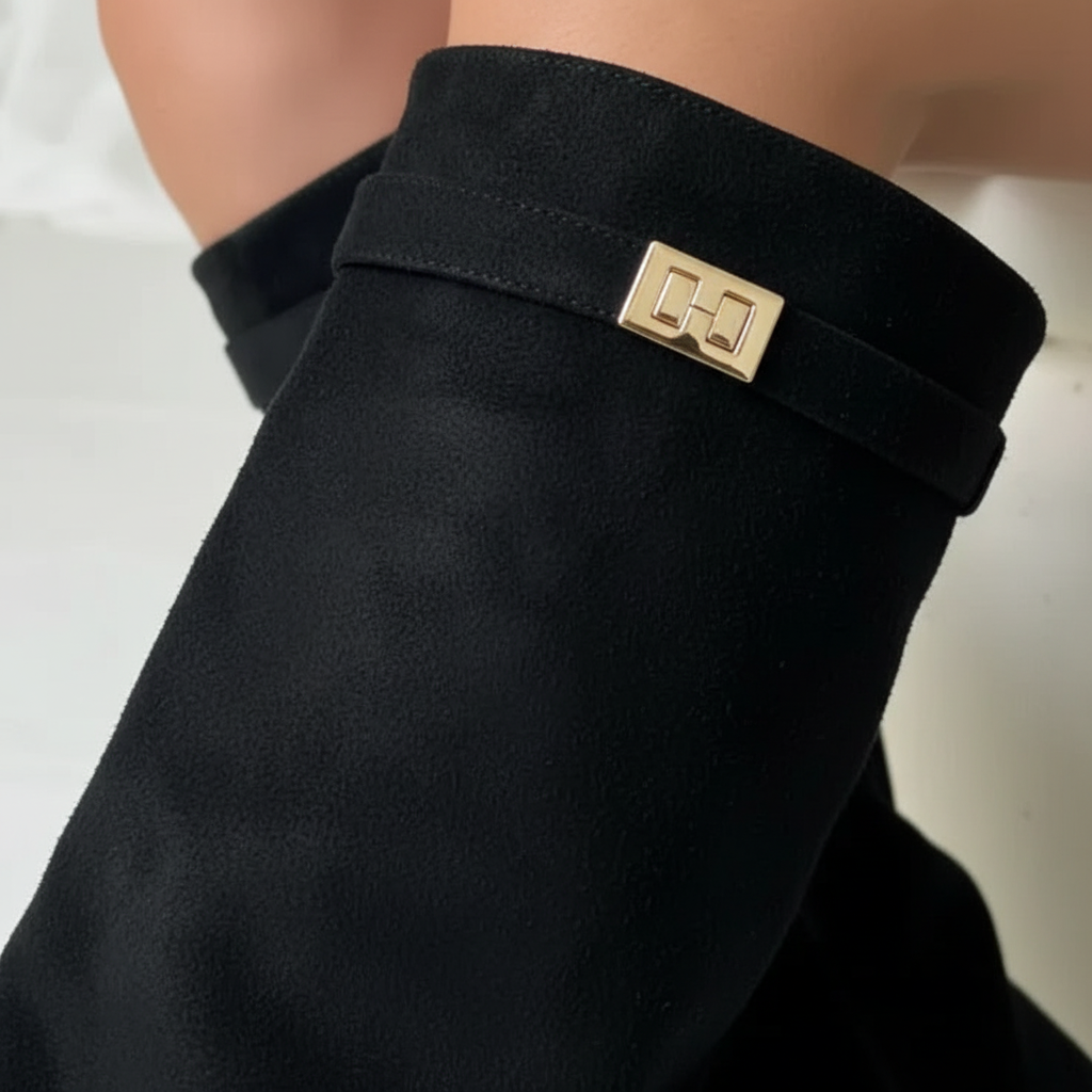 Pointed Toe Boots with Hidden Wedge