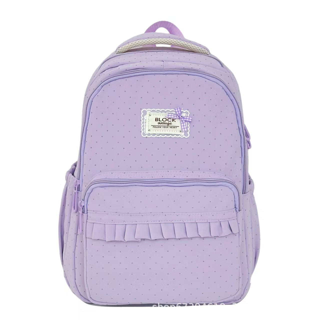 Polka Dot Ruffled Backpack