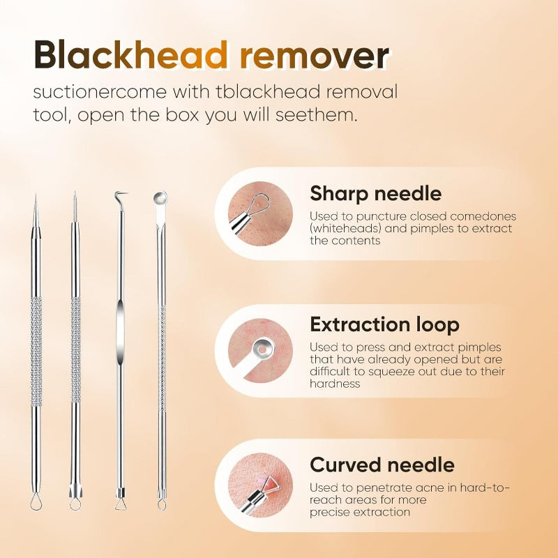 PoreRemover: Rechargeable Smart Blackhead and Whitehead Pore Remover Kit