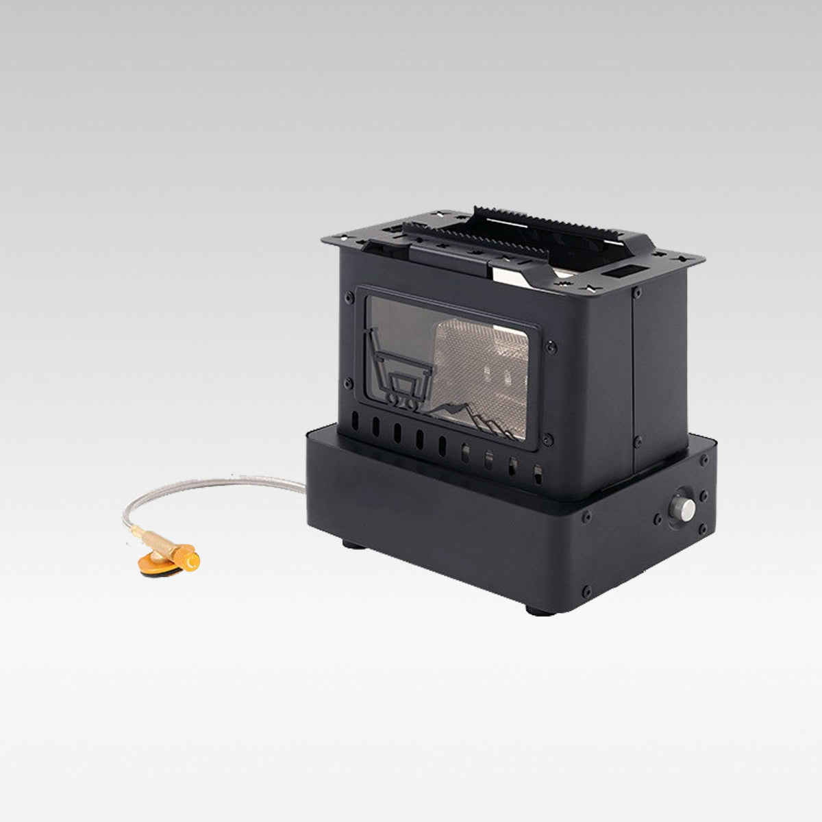 Portable 1900W Retro Gas Stove with Flame View