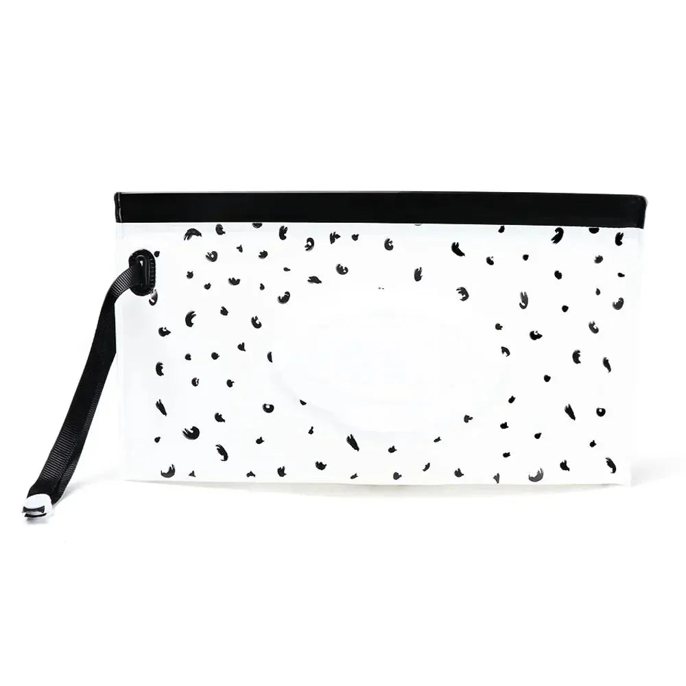 Portable Baby Wet Wipe Pouch with Flip Top Lid and Carrying Strap