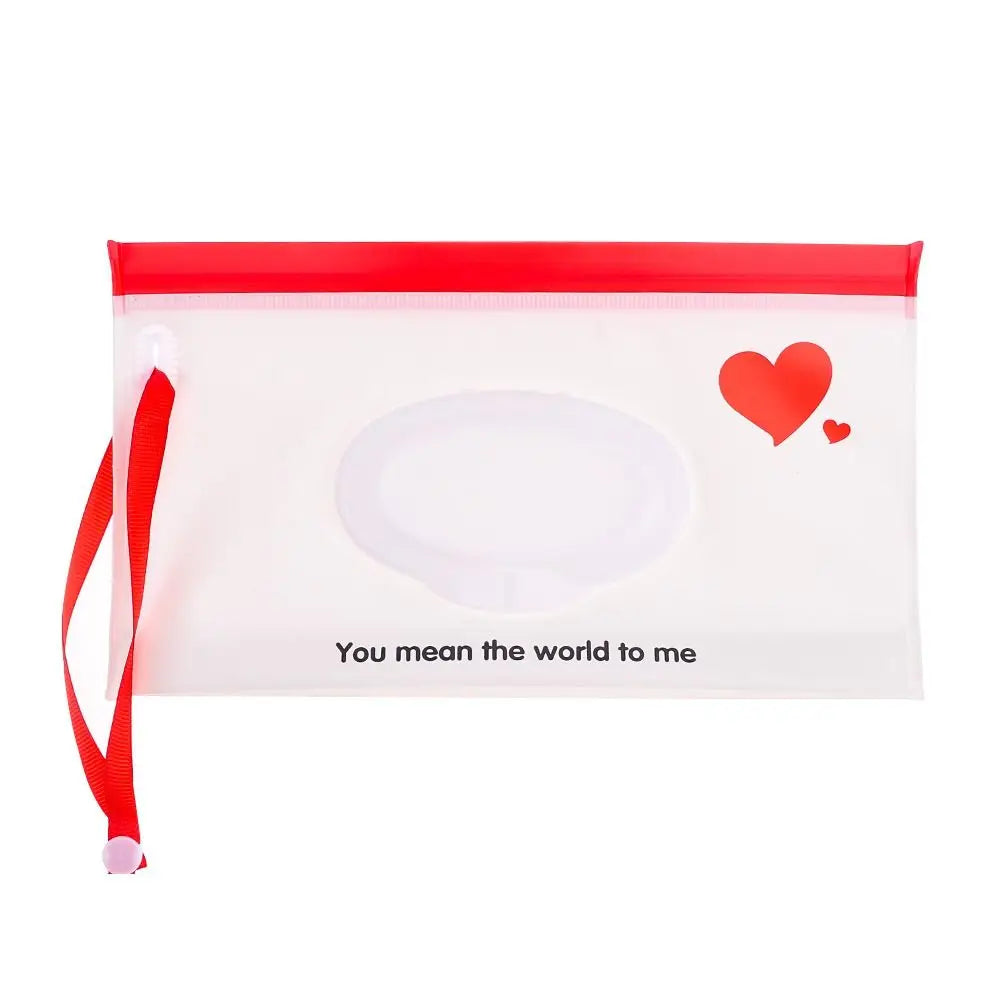 Portable Baby Wet Wipe Pouch with Flip Top Lid and Carrying Strap